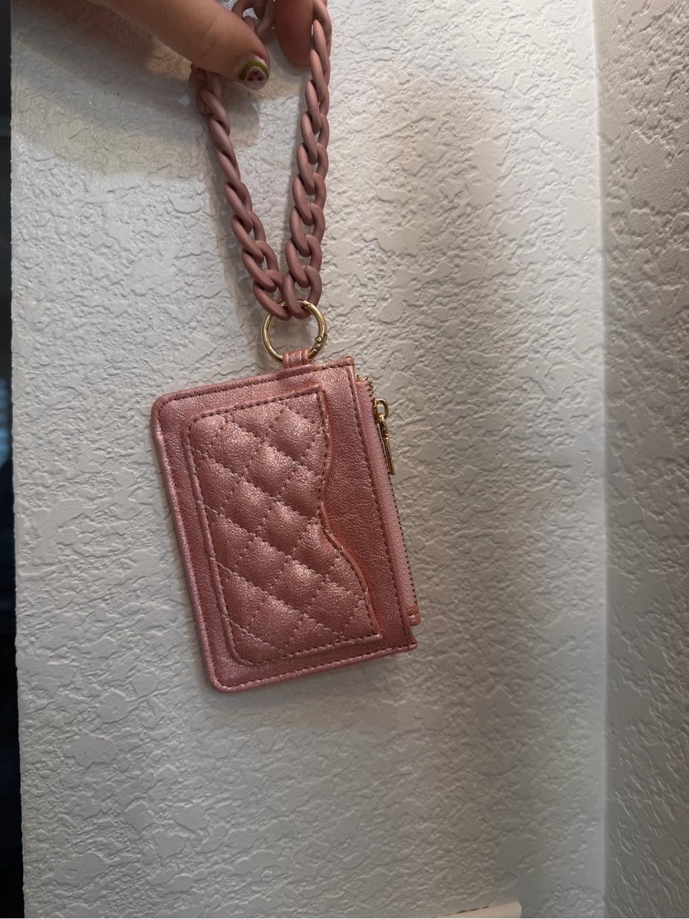 Jen&Co Quilted Card Holder Wristlet